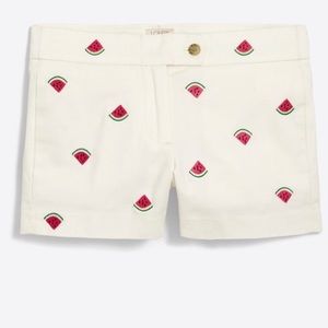 J. Crew Shorts - J. Crew 3” embroidered critter shorts - Watermelon J. Crew Shorts - J. Crew 3” embroidered critter shorts - Watermelon